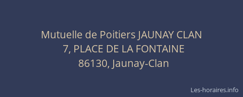 Mutuelle de Poitiers JAUNAY CLAN