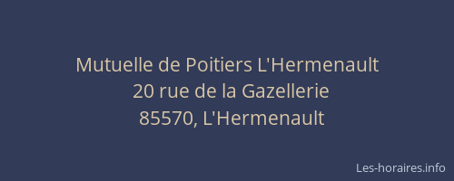 Mutuelle de Poitiers L'Hermenault