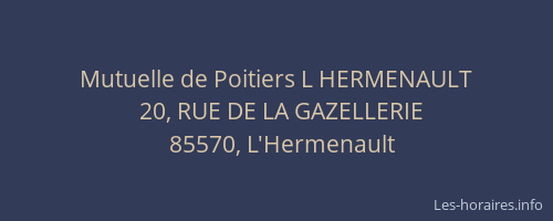 Mutuelle de Poitiers L HERMENAULT