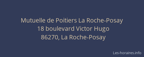 Mutuelle de Poitiers La Roche-Posay