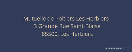 Mutuelle de Poitiers Les Herbiers