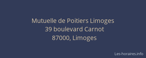 Mutuelle de Poitiers Limoges