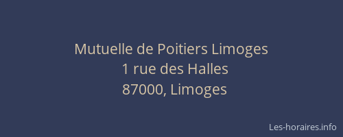 Mutuelle de Poitiers Limoges