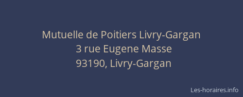 Mutuelle de Poitiers Livry-Gargan