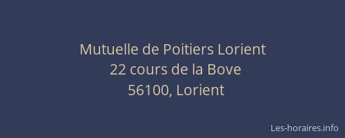 Mutuelle de Poitiers Lorient