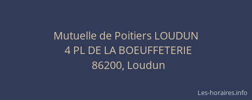 Mutuelle de Poitiers LOUDUN
