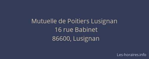 Mutuelle de Poitiers Lusignan