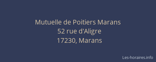 Mutuelle de Poitiers Marans