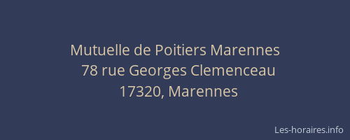 Mutuelle de Poitiers Marennes