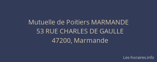 Mutuelle de Poitiers MARMANDE