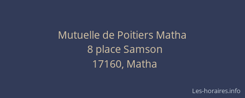 Mutuelle de Poitiers Matha