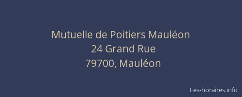 Mutuelle de Poitiers Mauléon