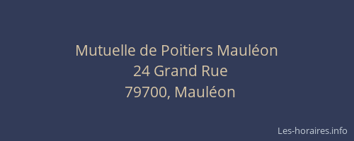 Mutuelle de Poitiers Maul&eacute;on