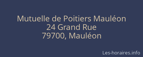 Mutuelle de Poitiers Mauléon