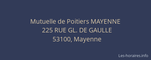 Mutuelle de Poitiers MAYENNE
