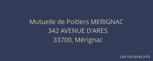 Mutuelle de Poitiers MERIGNAC