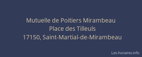 Mutuelle de Poitiers Mirambeau