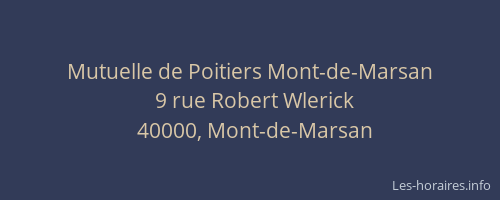 Mutuelle de Poitiers Mont-de-Marsan