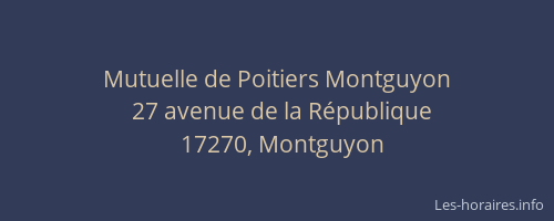 Mutuelle de Poitiers Montguyon