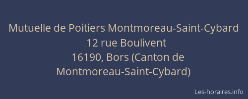 Mutuelle de Poitiers Montmoreau-Saint-Cybard