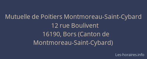 Mutuelle de Poitiers Montmoreau-Saint-Cybard