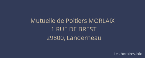 Mutuelle de Poitiers MORLAIX