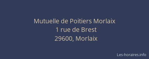 Mutuelle de Poitiers Morlaix