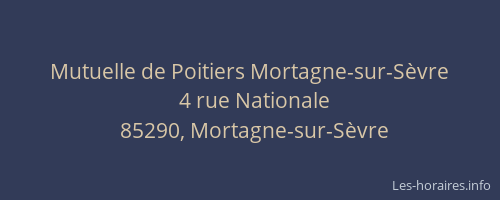 Mutuelle de Poitiers Mortagne-sur-Sèvre