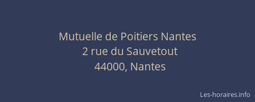 Mutuelle de Poitiers Nantes