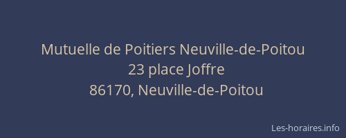 Mutuelle de Poitiers Neuville-de-Poitou