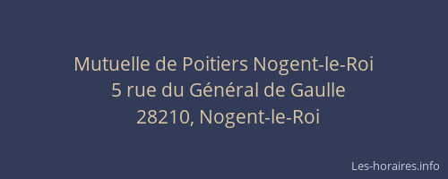 Mutuelle de Poitiers Nogent-le-Roi