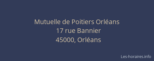 Mutuelle de Poitiers Orléans