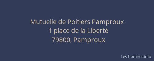 Mutuelle de Poitiers Pamproux