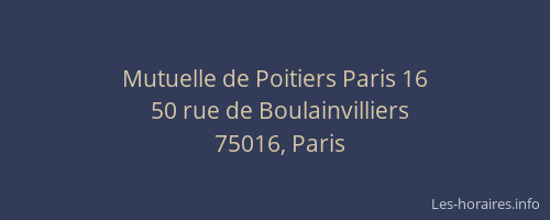 Mutuelle de Poitiers Paris 16