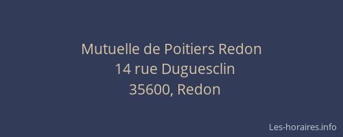 Mutuelle de Poitiers Redon