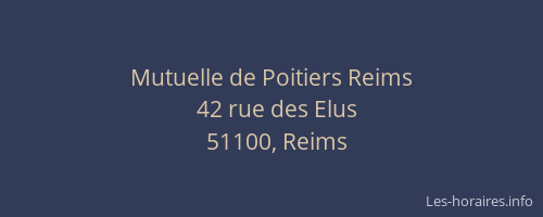 Mutuelle de Poitiers Reims