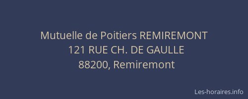 Mutuelle de Poitiers REMIREMONT