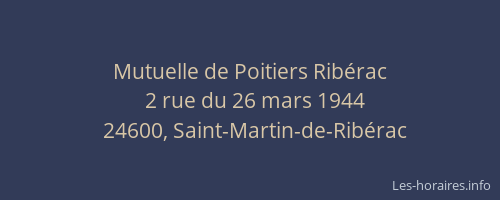 Mutuelle de Poitiers Ribérac