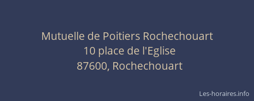 Mutuelle de Poitiers Rochechouart