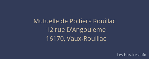 Mutuelle de Poitiers Rouillac
