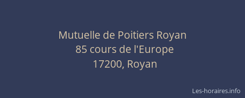 Mutuelle de Poitiers Royan