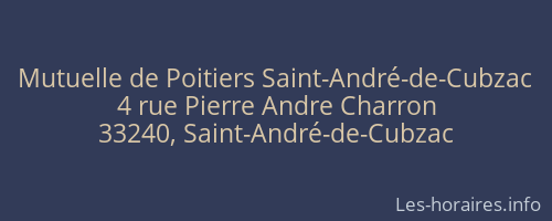 Mutuelle de Poitiers Saint-André-de-Cubzac