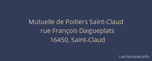 Mutuelle de Poitiers Saint-Claud