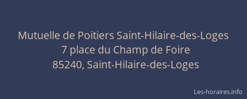Mutuelle de Poitiers Saint-Hilaire-des-Loges
