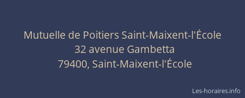 Mutuelle de Poitiers Saint-Maixent-l'École