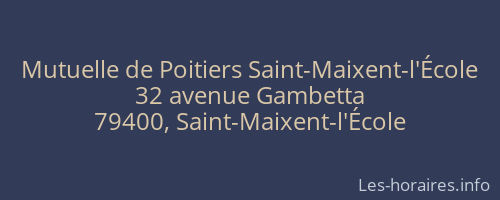 Mutuelle de Poitiers Saint-Maixent-l'École