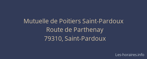 Mutuelle de Poitiers Saint-Pardoux