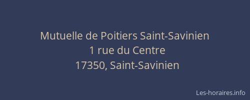 Mutuelle de Poitiers Saint-Savinien