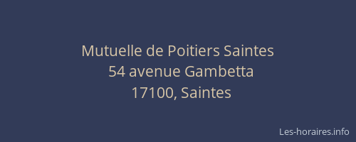 Mutuelle de Poitiers Saintes
