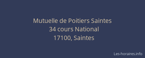 Mutuelle de Poitiers Saintes